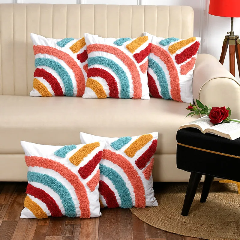 Sora Soft Tufted Cushion Cover - Set Of Five media 2