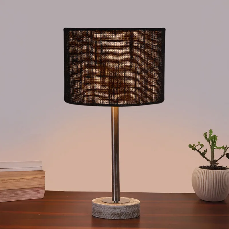 Sienna I Rodin Wooden Table Lamp - Black,Silver,White media 2