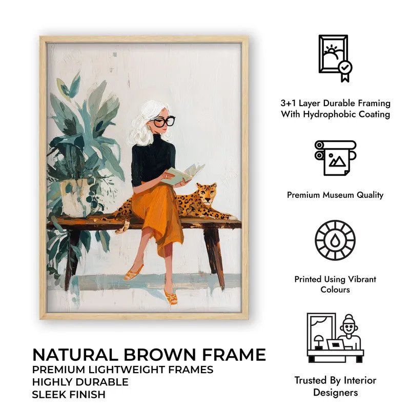 Jungle Journey Canvas Wall Painting - Brown Frame media 10