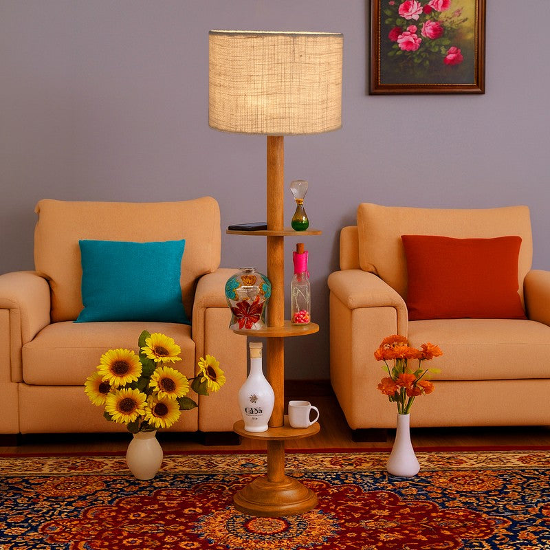 LumiCrate Tower Floor Lamp - White