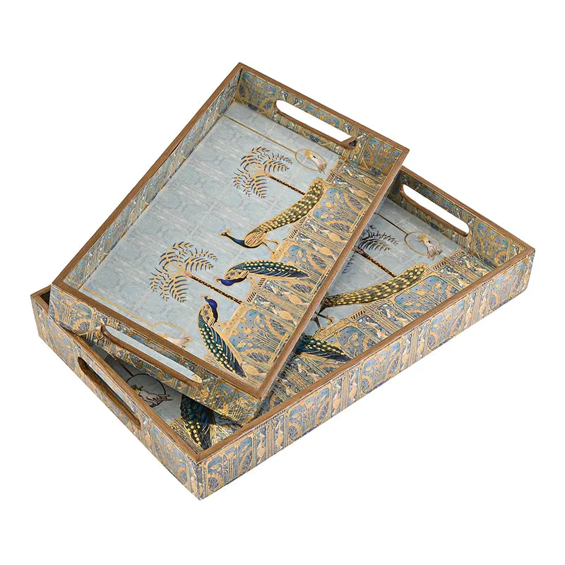 Chitramayi Wood Serving Tray - Set Of Two media 5