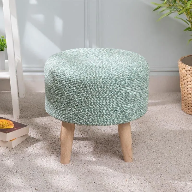 Miya Cotton Ottoman - Aqua Green media 3