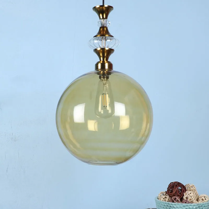 Orba Glass & Iron Ceiling Lamp media 3
