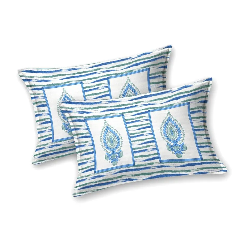 Desior Cotton Bedsheet (Blue) - 240 TC media 4