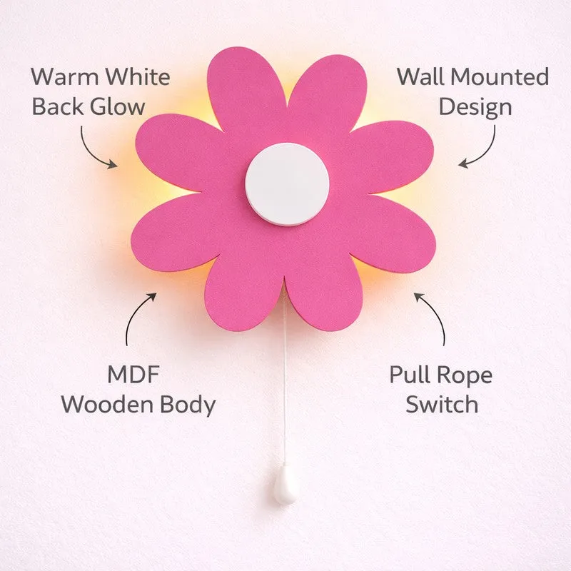 Lumiflora Battery Operated MDF Wall Lamp - Pink media 5