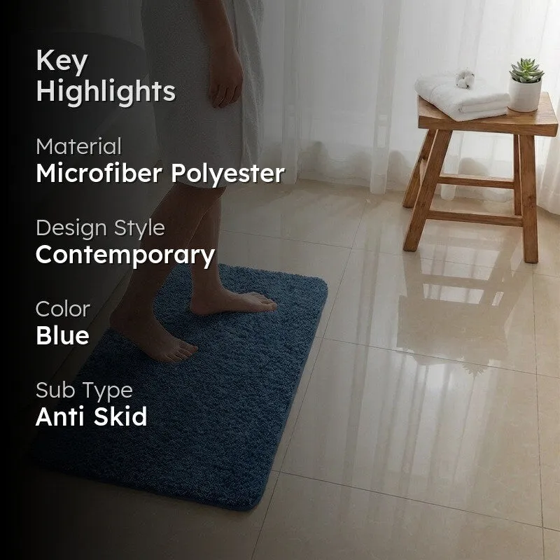 BathEase Anti Skid Bath Mats - Blue media 2