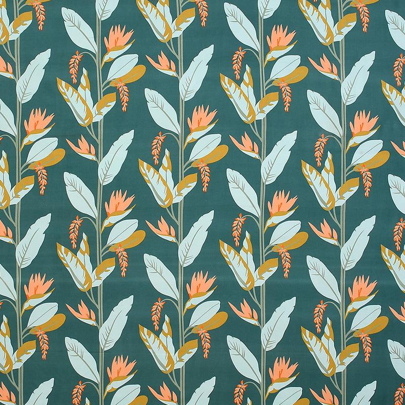 Gilola Floral Fitted Microfiber Bedsheet (Dark Green) - 110 GSM media 5