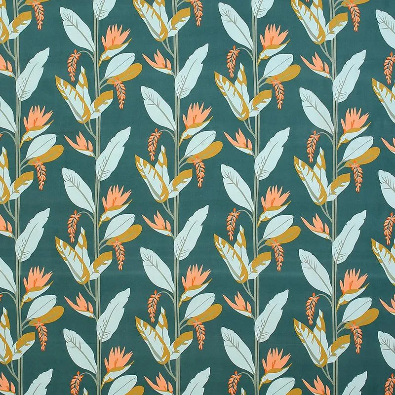 Gilola Floral Fitted Microfiber Bedsheet (Dark Green) - 110 GSM media 5
