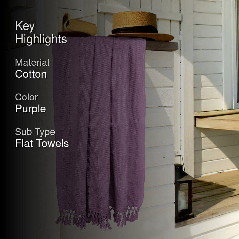 Bliss Cotton Bath Towel - Purple media 2