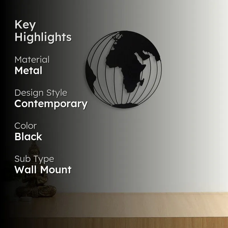 Globe Wander Metal Wall Accent media 2