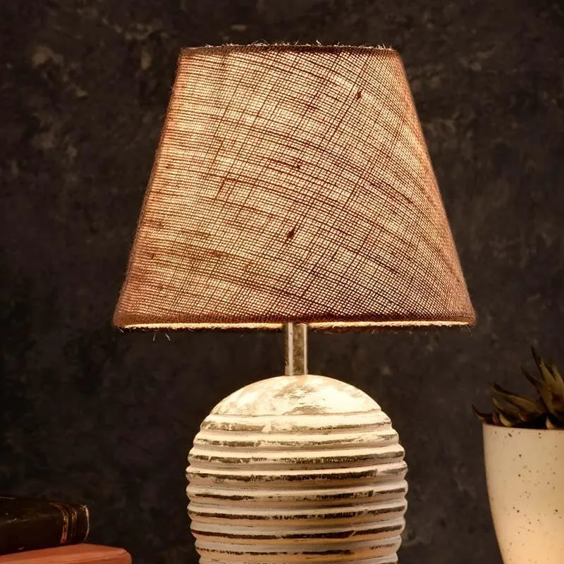 Vintage Shawty Fabric Table Lamp - Brown media 1