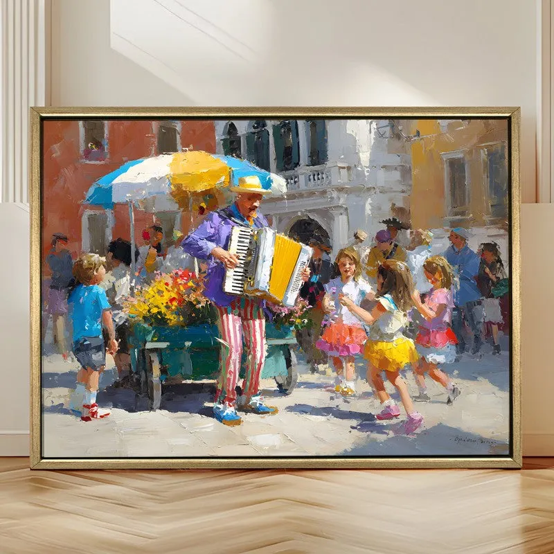 Accordion Joy Canvas Wall Painting With Frame media 4