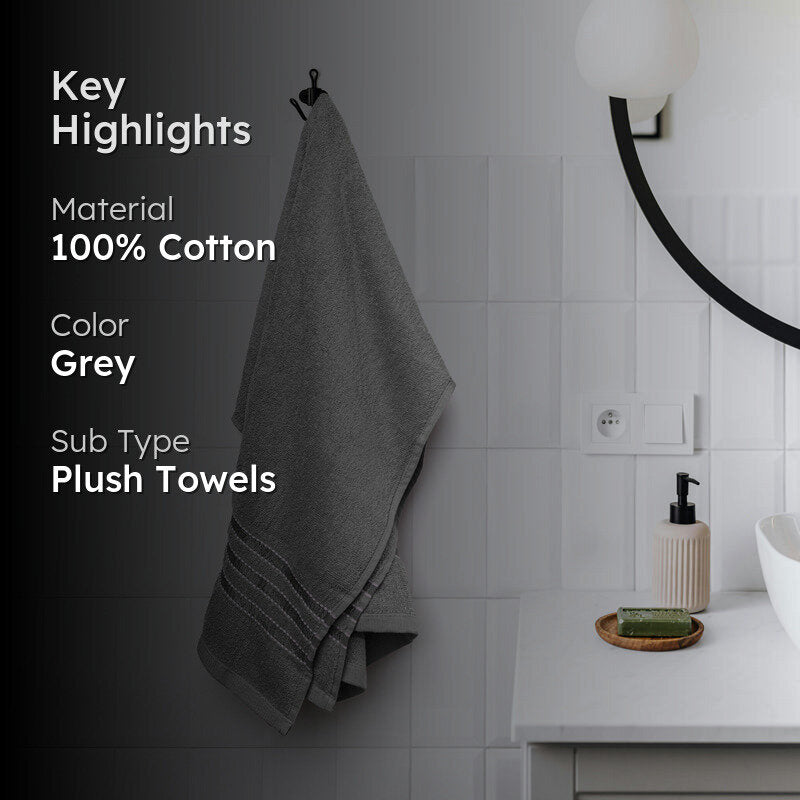 Micro Cotton LuxeDry Comfort Solid Bath Towel - Grey image 2