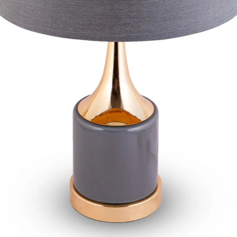 AarviDecor Norwood Designer Metal Table Lamp - Grey media 6
