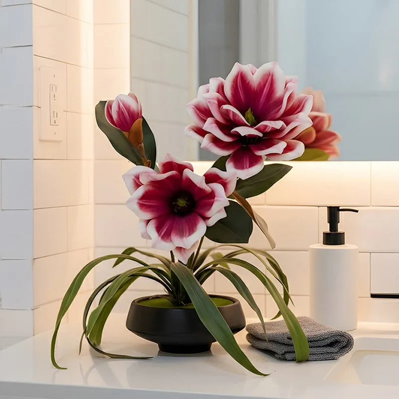 AarviDecor Crimson Bloom Foam Artificial Plants media 5