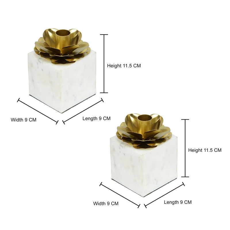 Quola Floral Candle Holder - Set Of Two media 6