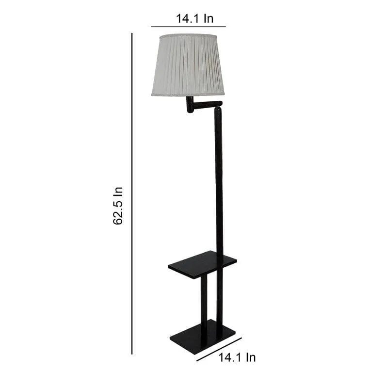 Mishuna Enya Wooden Floor Lamp With Shelf media 5