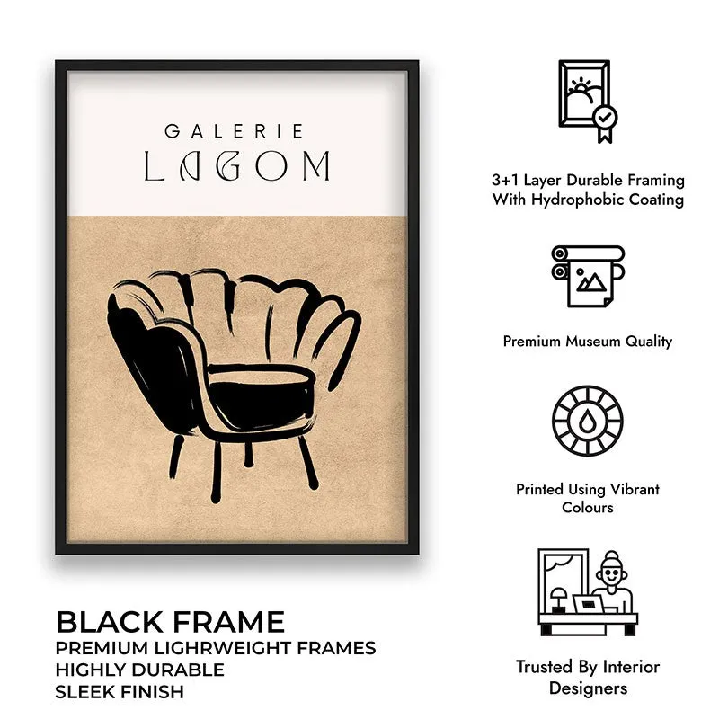Lagom Lounge Canvas Wall Painting With Black Frame media 9