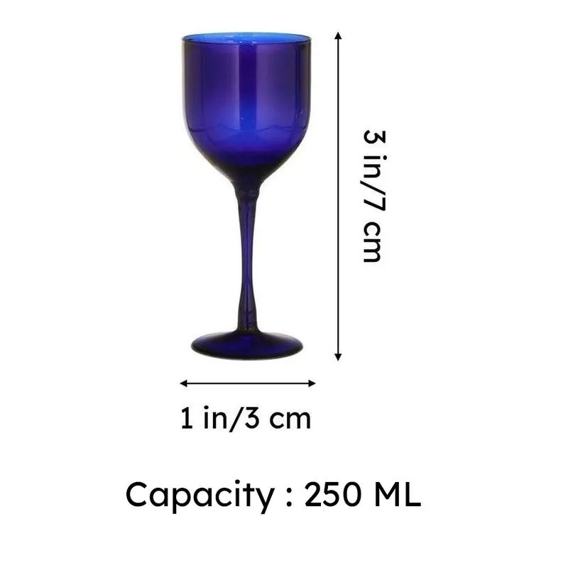 Indigo Delight Wine Glasses (250 Ml) - Set Of Two media 8