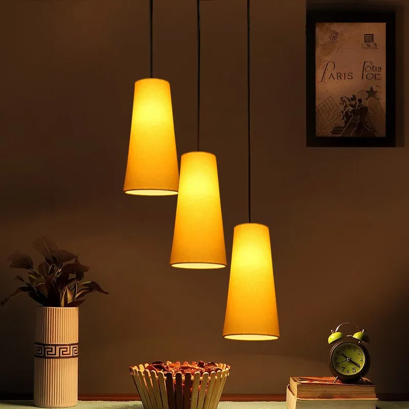 Nordic Neutral Triple Metal Ceiling Lamp - Yellow media 1