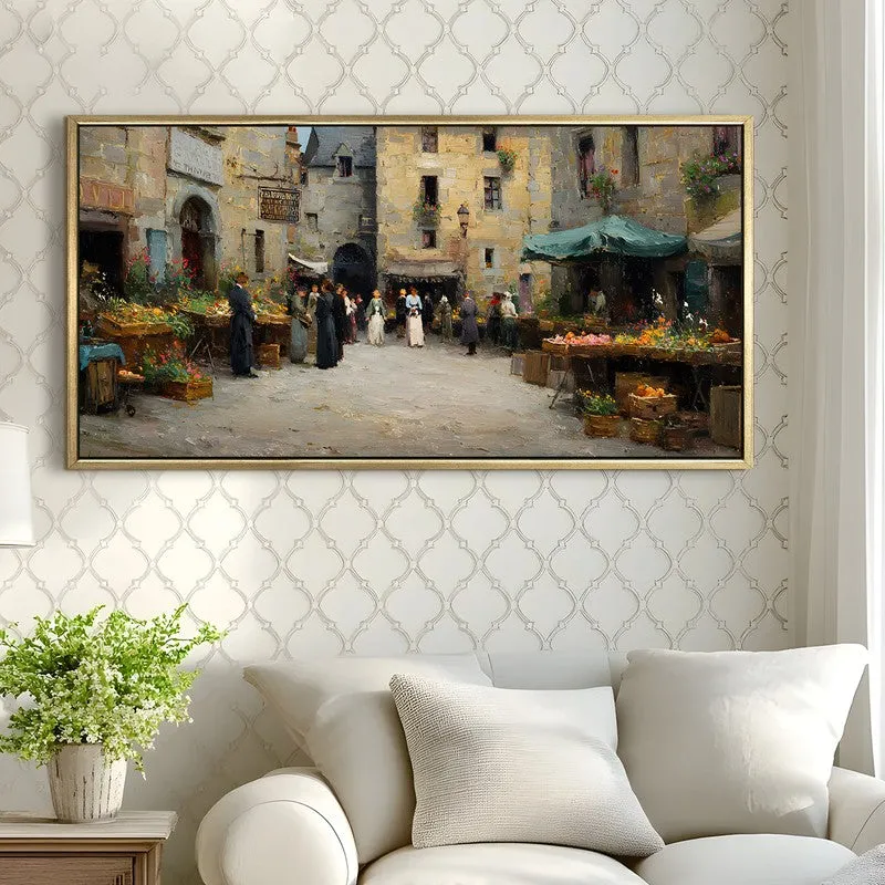 Village Pulse Canvas Wall Painting With Frame media 4