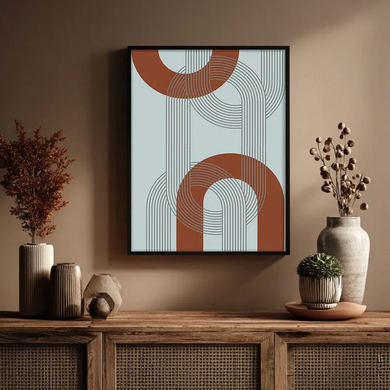 Linear Echo Canvas Wall Painting With Black Frame media 6