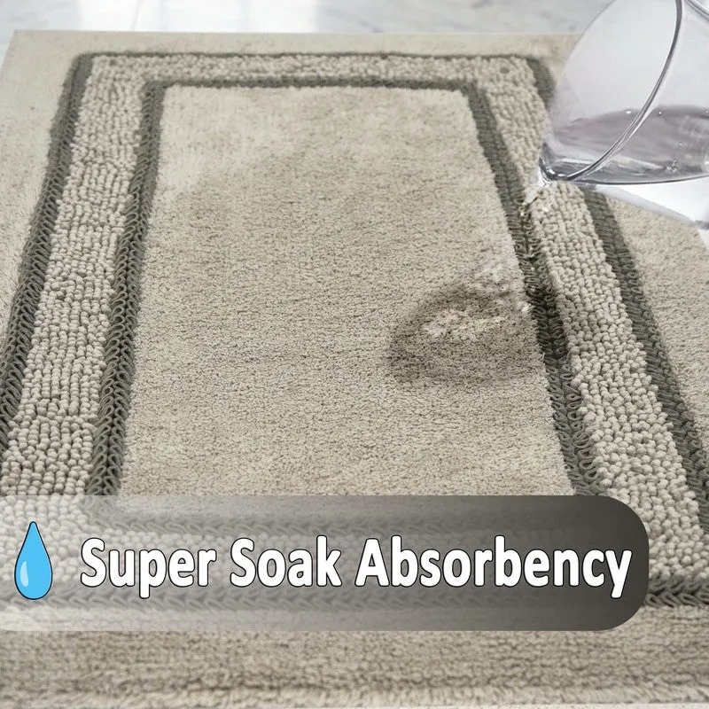 Water being poured onto the bath mat surface
