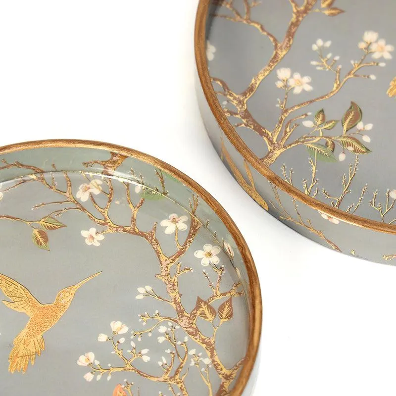 Sterling Flight Enamel Coated Serving Tray (Round) - Set Of Two media 3