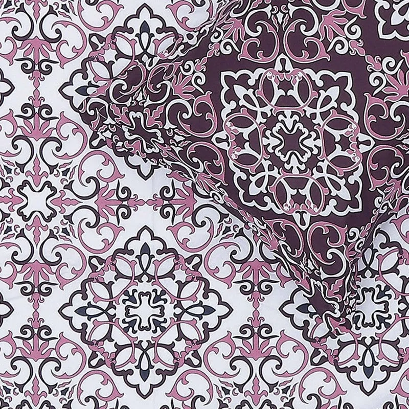 Monte Carlo Petal Aura Cotton Bedsheet (Brown,White) - 104 TC media 6