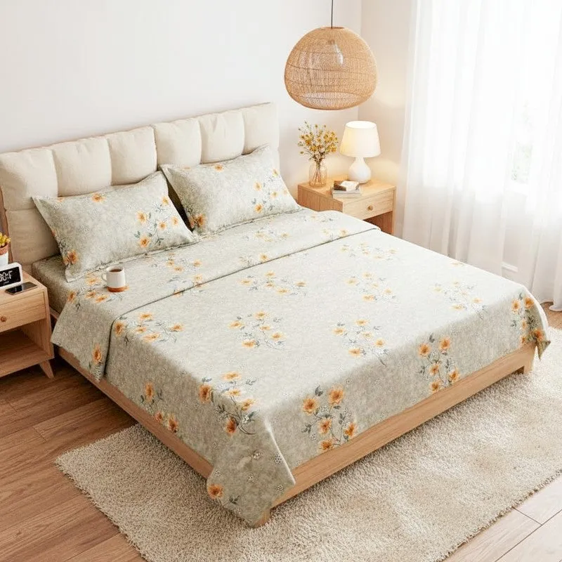 Floral Candy Cotton Bedsheet - 170 TC media 1