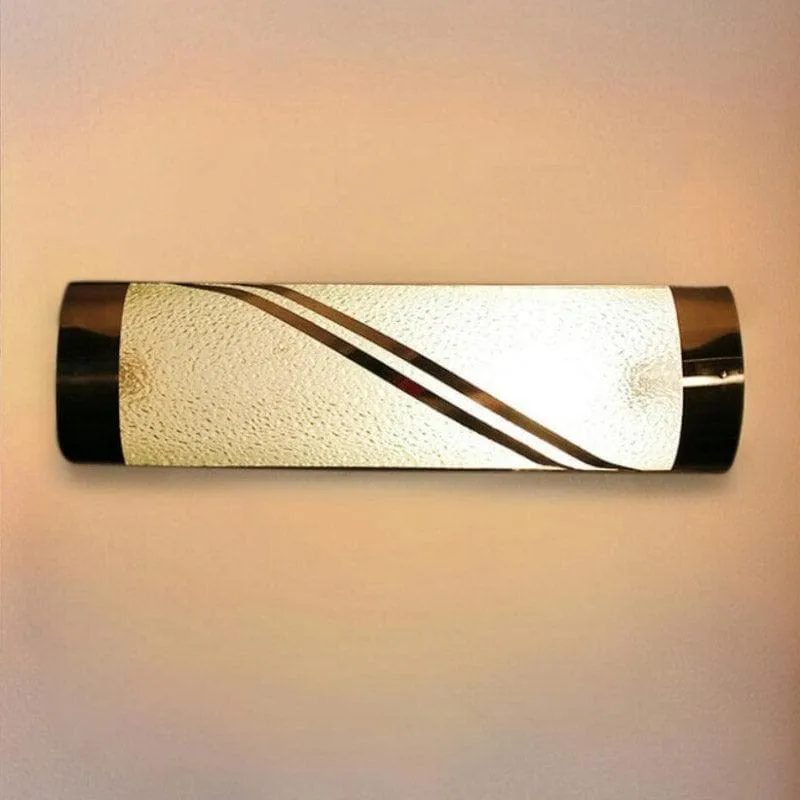 Amber Glass & Metal Wall Lamp media 1