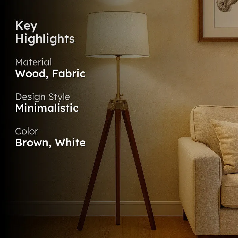 Luma Rise Wooden Tripod Floor Lamp media 2