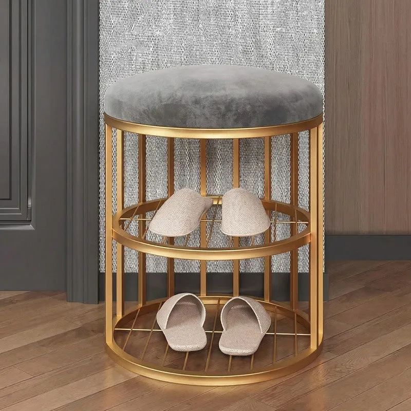 Classic Metal Shoe Rack - Gold,Dark Grey media 4