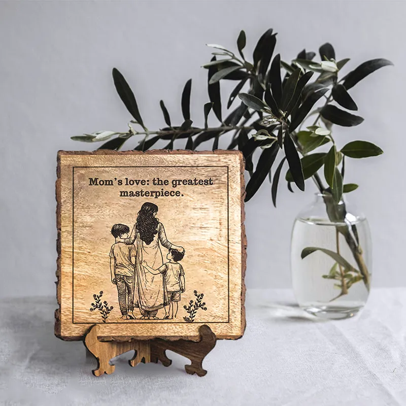 Greatest Masterpiece Wood Showpiece - Square media 1
