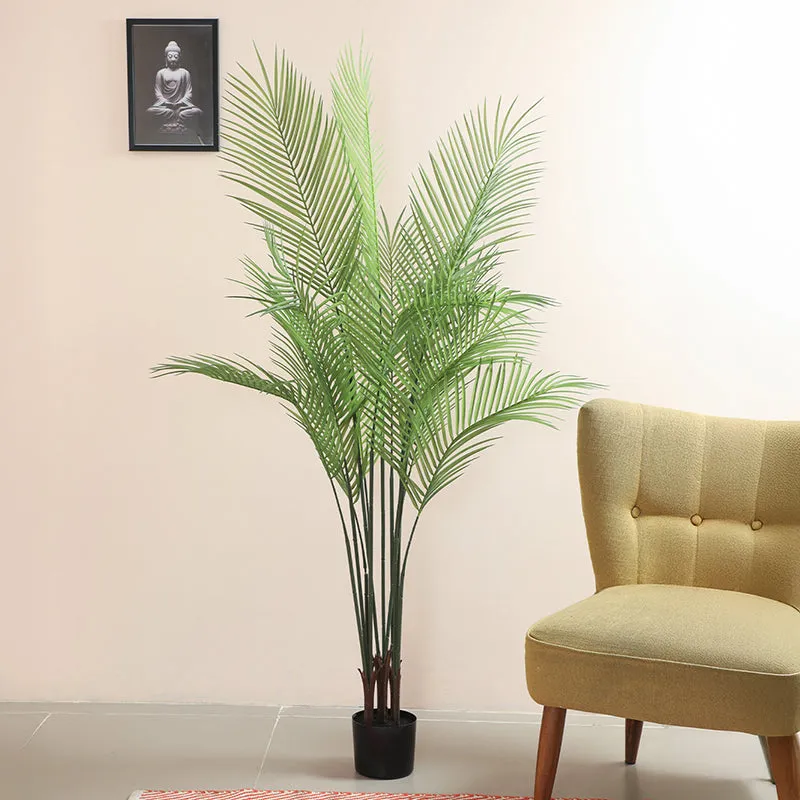 Palma Artificial Areca Palm With Black Plastic Pot - 5 Feet media 3