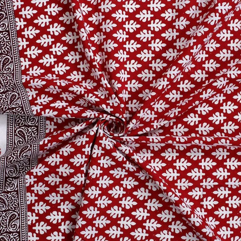 Suvarna Printed Diwan Set (Red) - Six Piece Set media 5