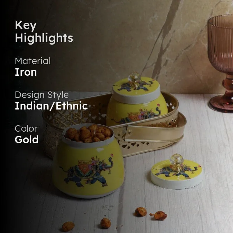 Jiru Ethnic Basket With Jar - Set Of Three - 2