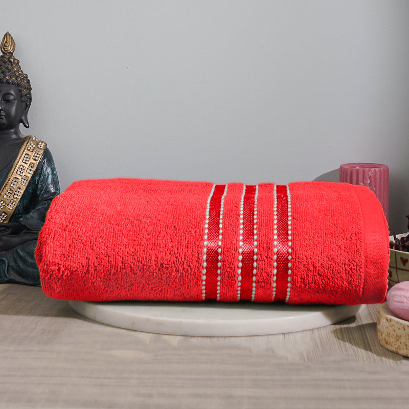 Micro Cotton LuxeDry Comfort Solid Bath Towel - Red media 3