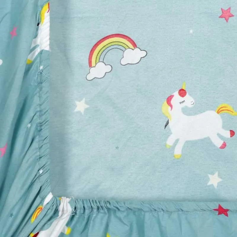 Rainbow Cranival Fitted Microfiber Bedsheet - 300 GSM media 3
