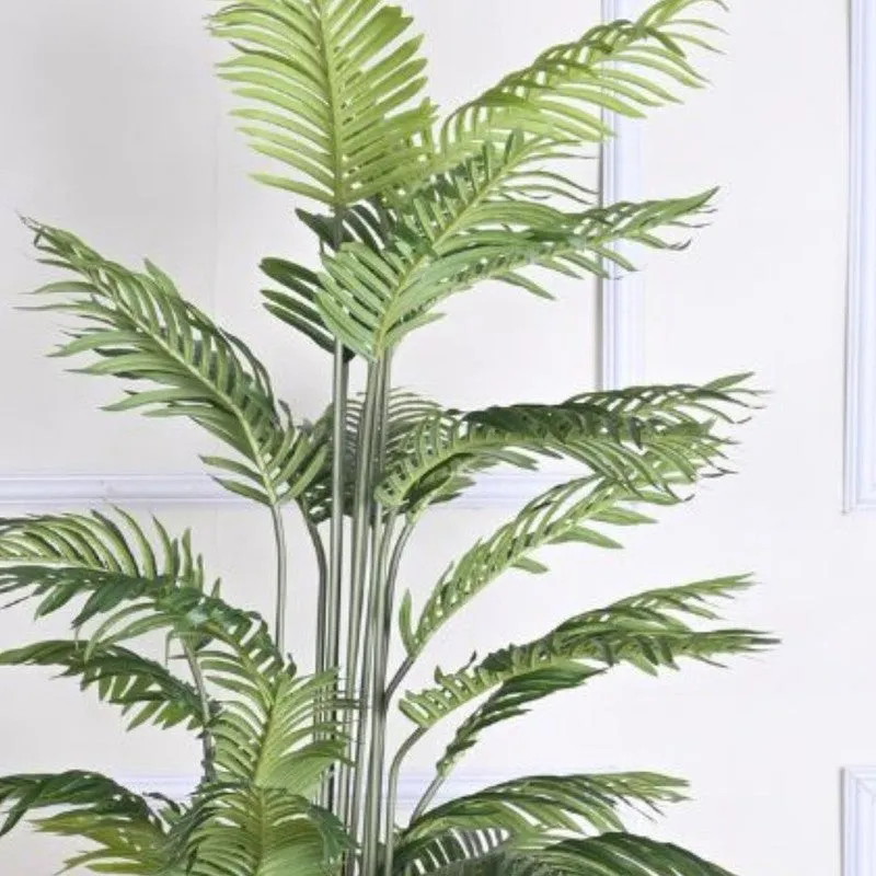 Artificial Palm Plant With Black Fiber Pot - 5.9 Feet - 5