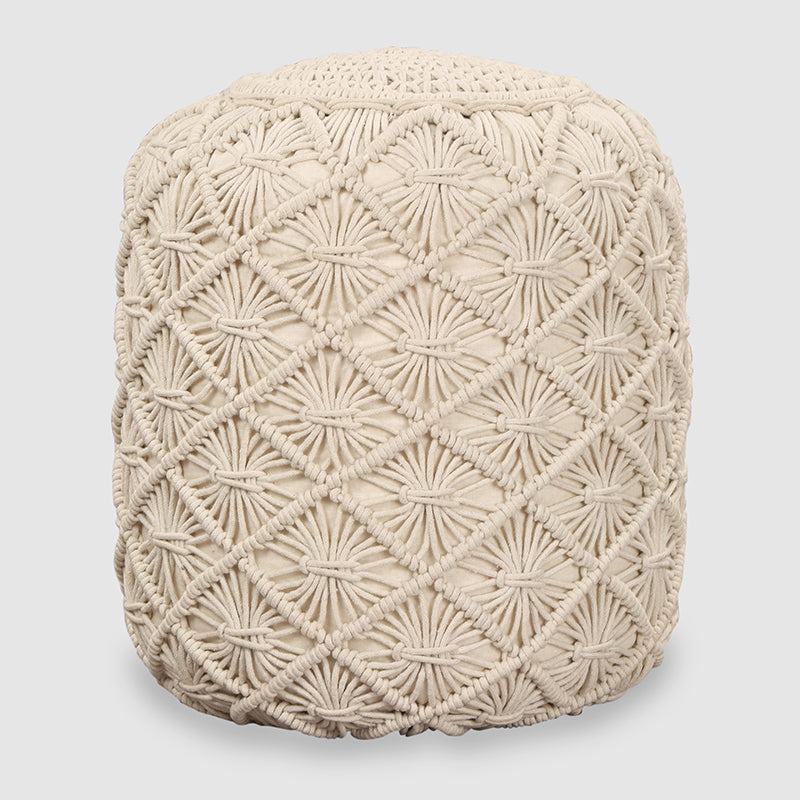 Boho Thread Macrame Pouffe image 5