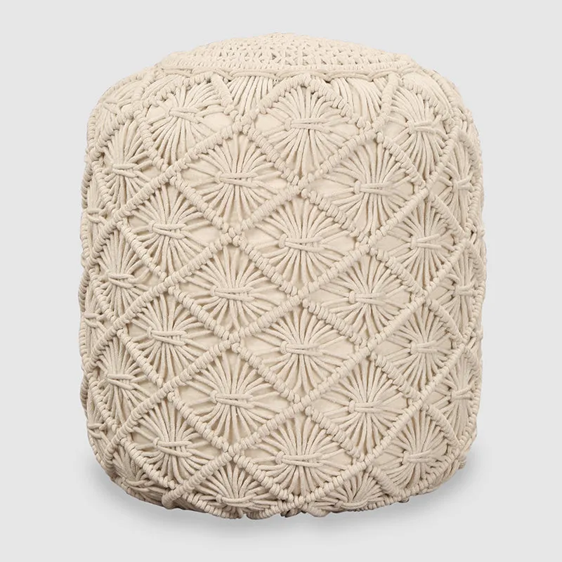 Boho Thread Macrame Pouffe media 5