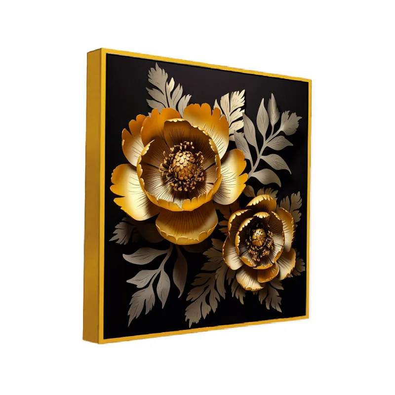 Peony Gild Canvas Wall Art With Frame media 3