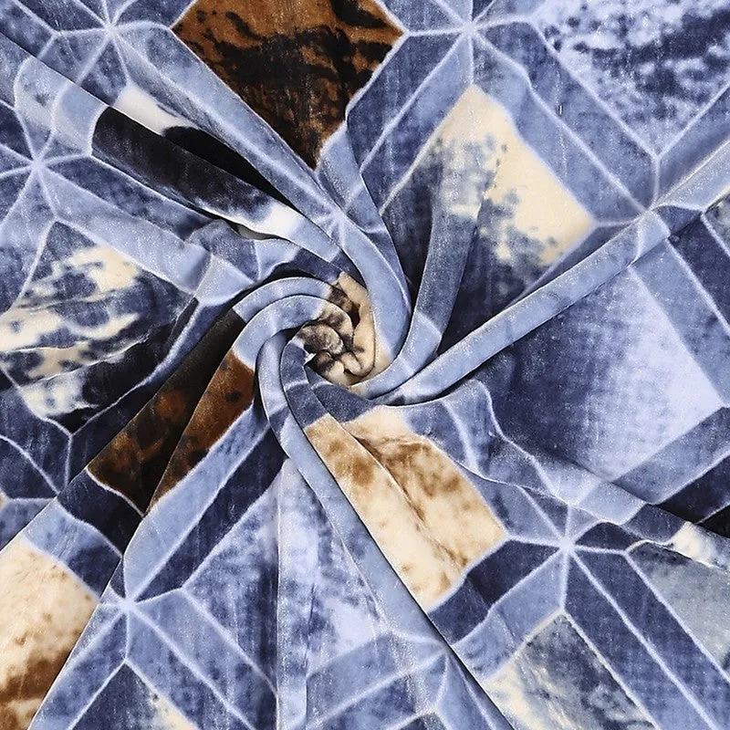 Monte Carlo Ocean Mirage Checked Blanket - 625 GSM media 6