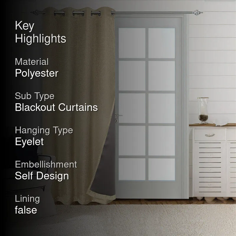 Saral Home Auriel Blackout Curtain - Beige media 2