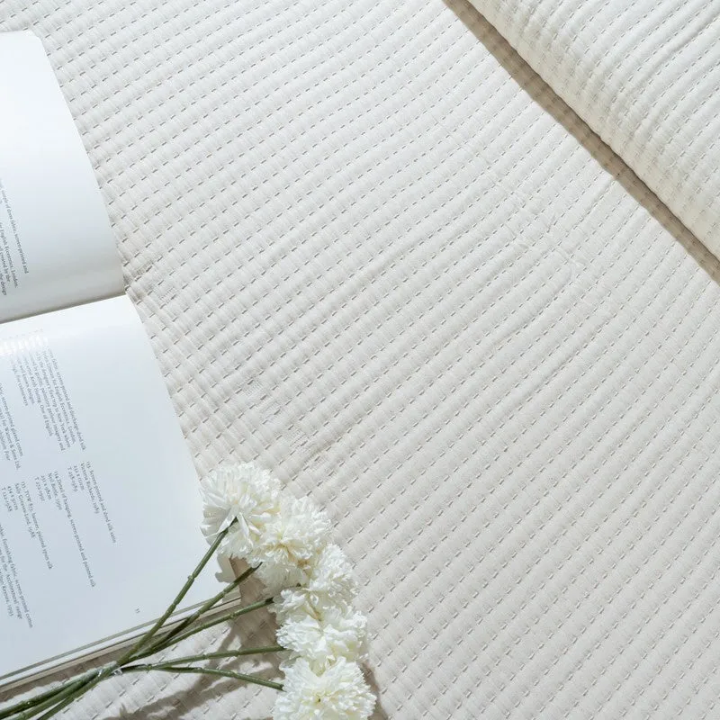 Ivory Self Stripe Comforter - Three Piece Set media 5
