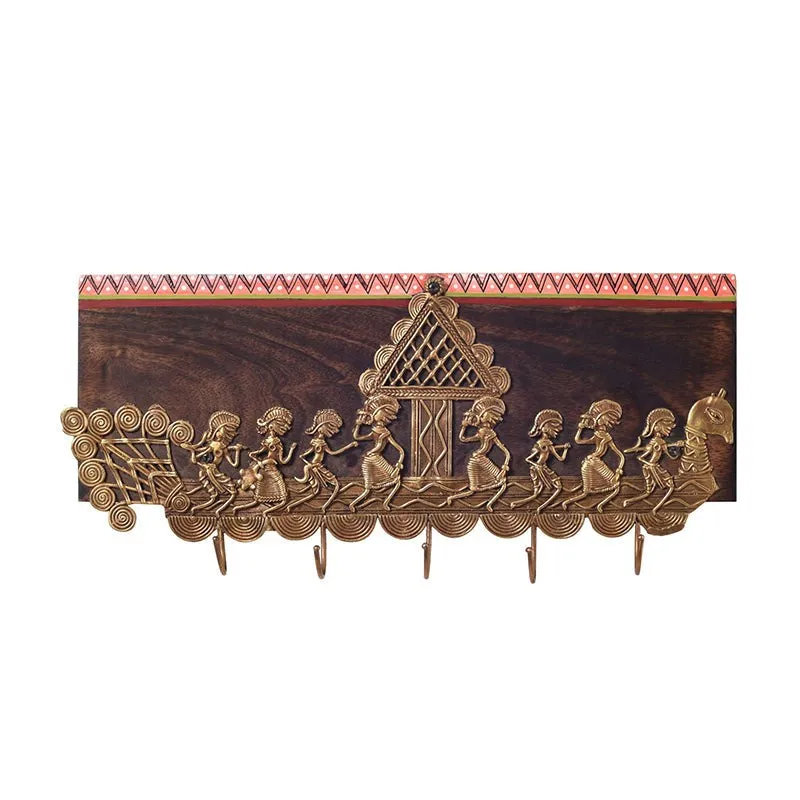 Dipali Ornate Teak Wood Key Holder media 3