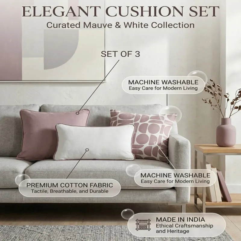 Urban Prints Velvet Cushion Cover - Set of Three Printed Velvet - 8