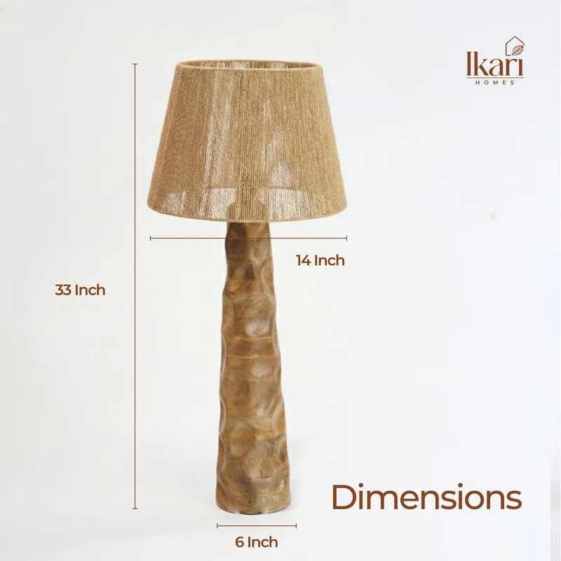 Sculpted Raffia Mango Wood Floor Lamp media 13