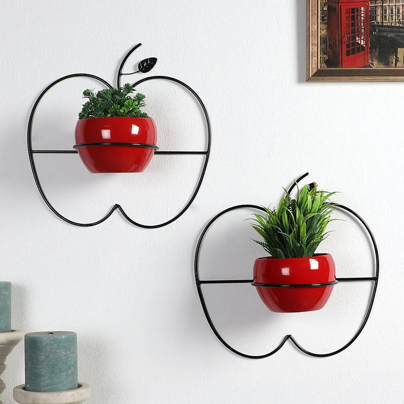 Clémence Iron Planter (Red) - Set Of Two media 2
